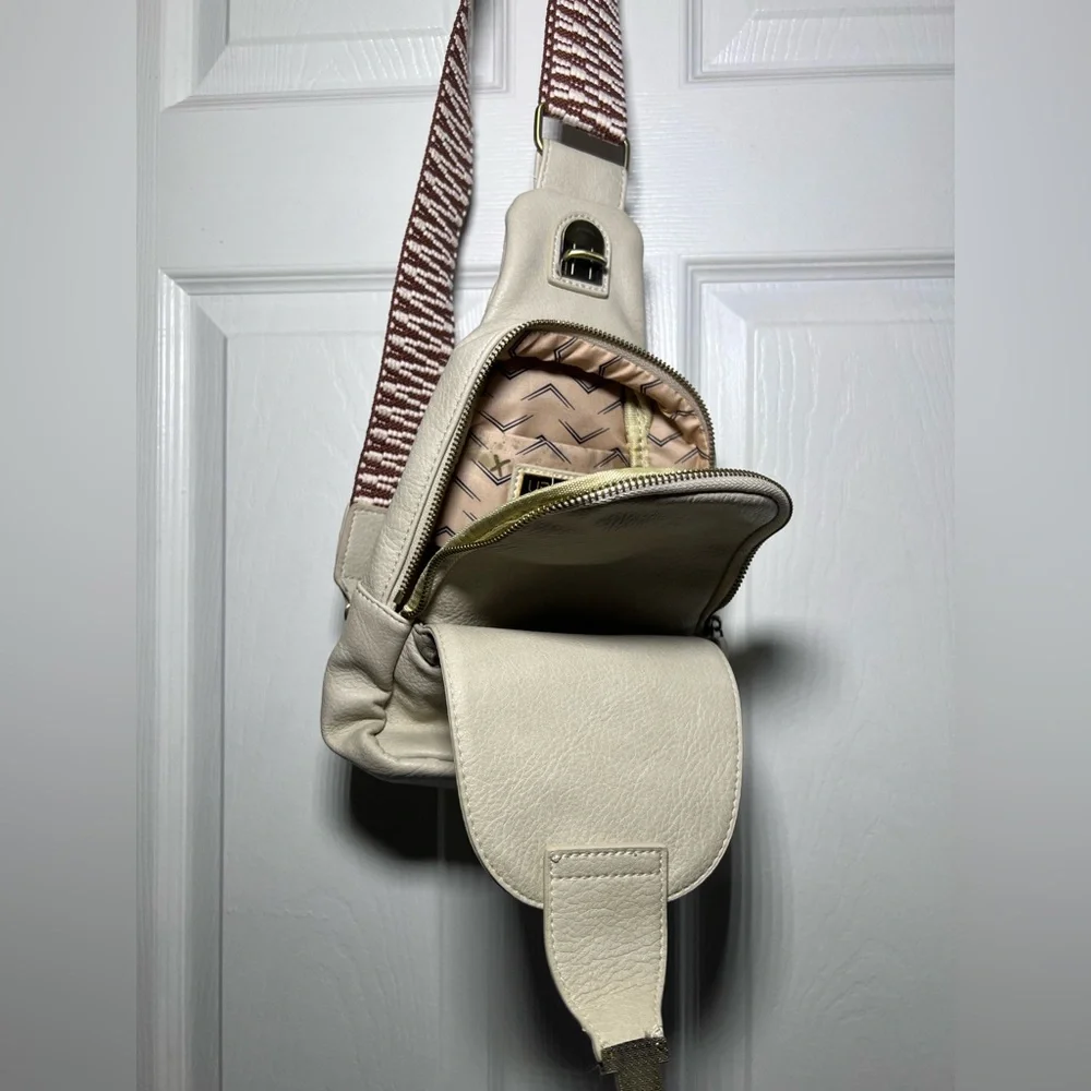 Urban Expressions | Textured Crossbody Sling Bag | Faux Leather | Adjustable - Picture 9 of 13